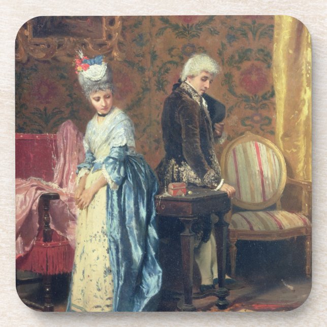 Das tiff der Liebhaber, 1872 (Öl auf Platte) Getränkeuntersetzer (Vorderseite)