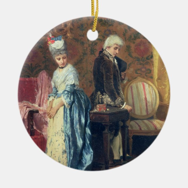 Das tiff der Liebhaber, 1872 (Öl auf Platte) Keramikornament (Vorne)
