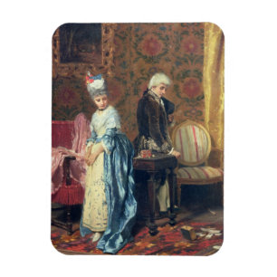 Das tiff der Liebhaber, 1872 (Öl auf Platte) Magnet