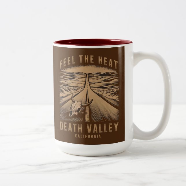 Das Todestal Kalifornien fühlt sich heiß Zweifarbige Tasse (Rechts)