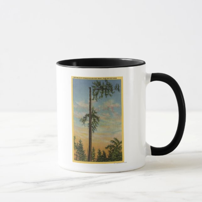Das Toppen von Riesenspruce für 60 Meter. Segeln Tasse (Rechts)