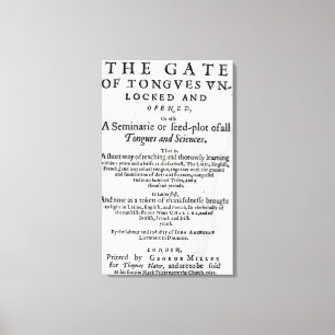 Das Tor der Zungen Unlocked', 1631 Leinwanddruck