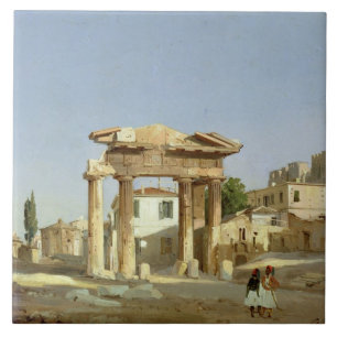 Das Tor des Agoras in Athen, 1843 Fliese