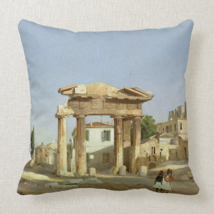 Das Tor des Agoras in Athen, 1843 Kissen