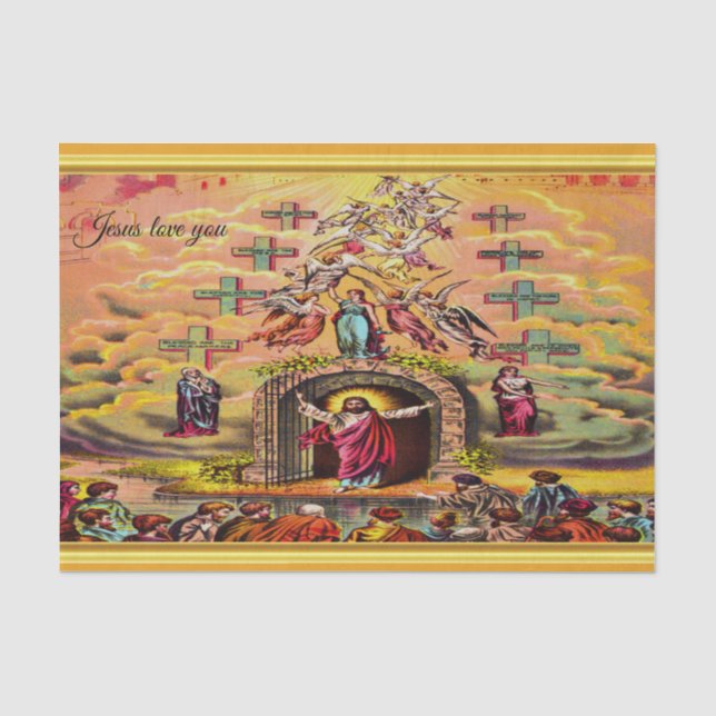 Das Tor des Himmels mit einer Goldfolie Seidenpapier (Vorderseite)
