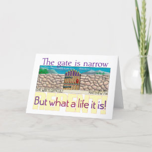 Das Tor ist schmal Feiertagskarte