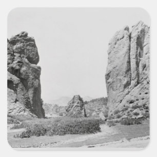 Das Tor und Pike's Peak Quadratischer Aufkleber