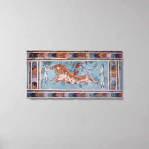 Das toreador-Fresko, Knossos Palast, Kreta Leinwanddruck