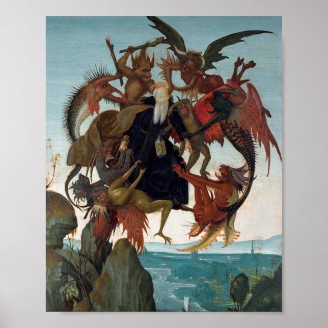 Das Torment St Anthony Michelangelo Buonarroti Poster (Vorne)