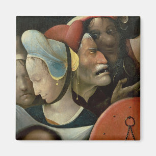 Das Tragen des Kreuzes, das drei Gesichter zeigt Magnet