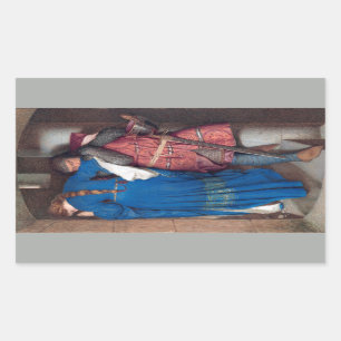 Das Treffen auf den Treppen von Turret (von F.W. B Rechteckiger Aufkleber