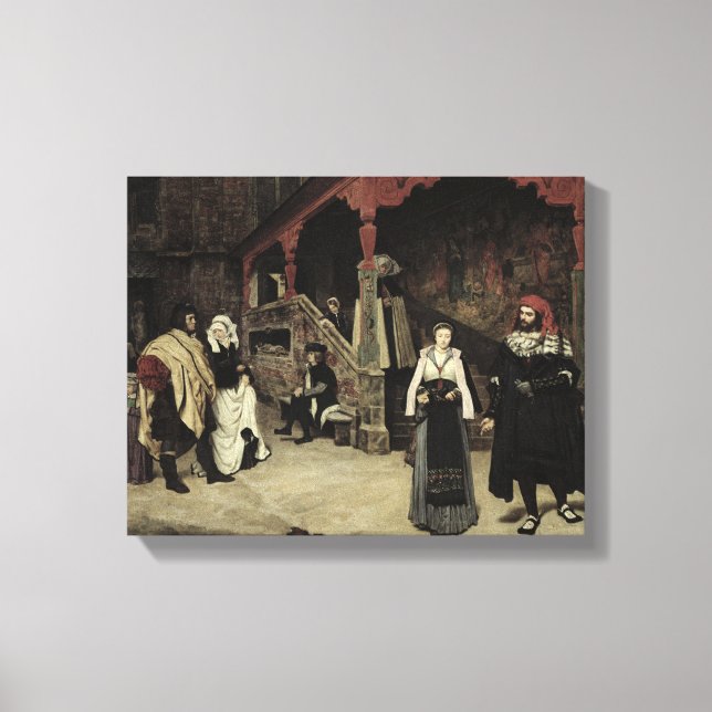 Das Treffen von Faust und Marguerite, 1860 Leinwanddruck (Vorderseite)