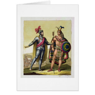 Das Treffen zwischen Hernando Cortes (1485-1547)