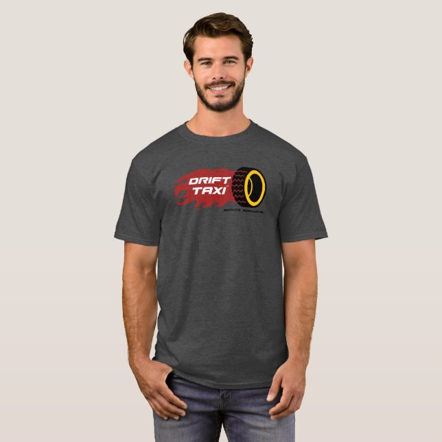Das treibende Taxi-Dunkles T-Shirt (Vorne ganz)