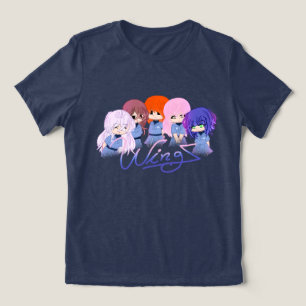 Das Tri-Blend-Shirt mit den starrenden Charakteren Tri-Blend Shirt