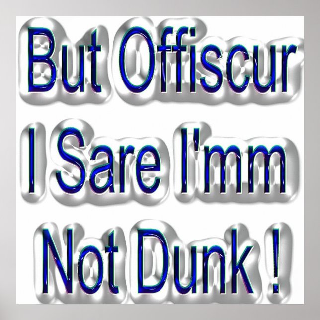 Das Trinkplakat Poster (Vorne)