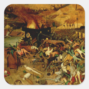 Das Triumph des Todes, c.1562 (Öl auf Platte) Quadratischer Aufkleber