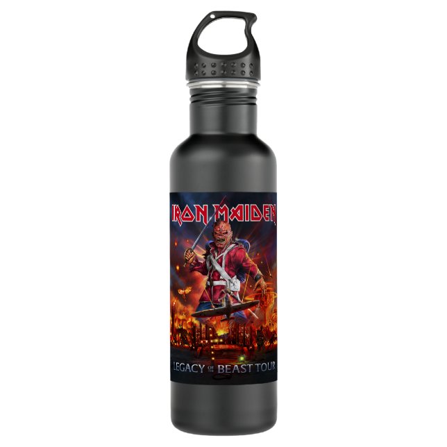 Das Trooper Maiden 2021 Classic T - Shirt Geschenk Edelstahlflasche (Vorderseite)