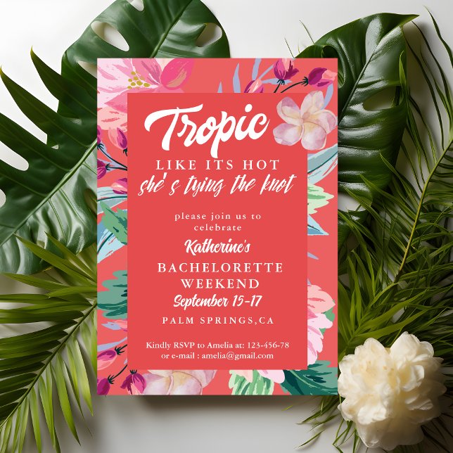Das Tropic mag seinen heißen orangefarbenen Jungge Einladung (Von Creator hochgeladen)