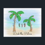Das Tropical Beach Hawaiian Weihnachtsdeck Feiertagspostkarte<br><div class="desc">© Cindy Bendel Alle Rechte vorbehalten</div>