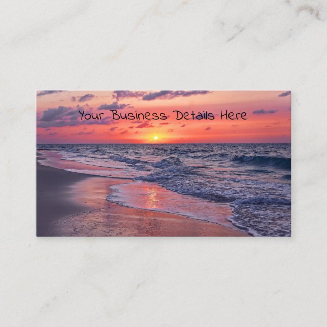 Das tropische Bahamas Sunset Paradise Beach Visitenkarte (Vorderseite)