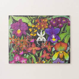 Das tropische Orchideen-Garten-Puzzlespiel