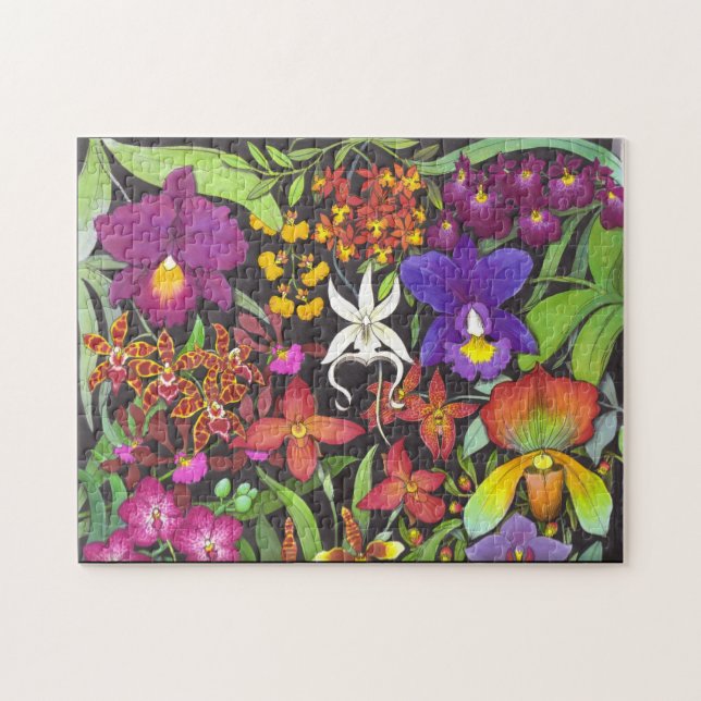 Das tropische Orchideen-Garten-Puzzlespiel (Horizontal)