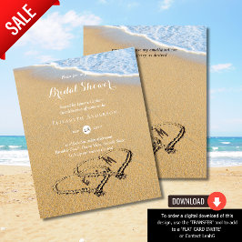 Das tropische Strandherz in Sand Brautparty