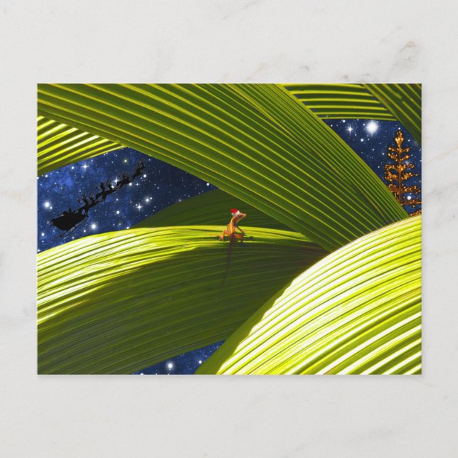 Das tropische Weihnachten einer Gecko-Eidechse (Vorderseite)