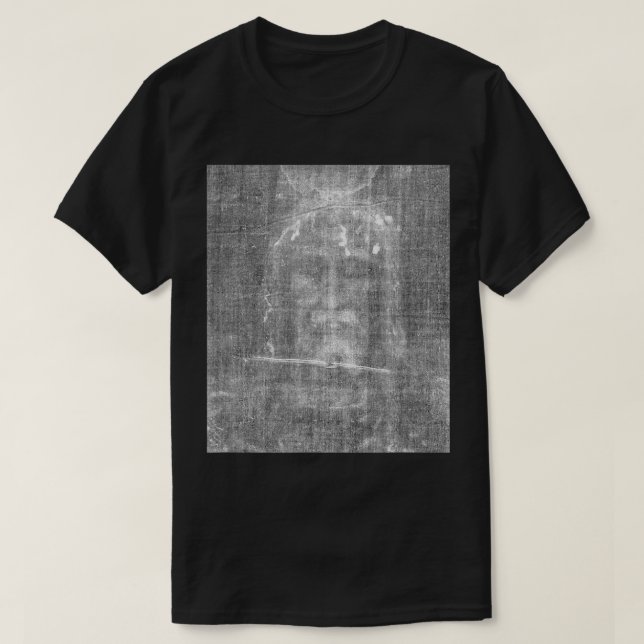 Das Tuch des Turiner Gesichts Jesu Christi Relikt T-Shirt (Design vorne)