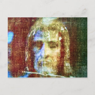 Das Tuch des Turiner Gesichts Jesus Christus kolor Postkarte