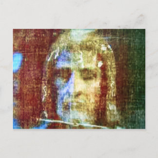 Das Tuch des Turiner Gesichts Jesus Christus kolor Postkarte