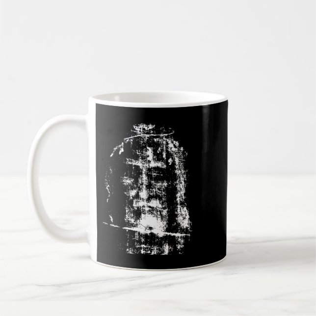 Das Tuch von Turin Jesus Christus Gesicht T-ShirtT Kaffeetasse (Links)