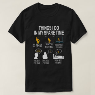 Das tue ich in meiner Freizeit beim Angeln - Fisch T-Shirt