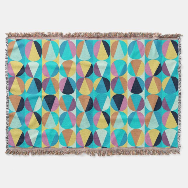 Das Türkische-inspiriertes buntes geometrisches Decke (Vorderseite)