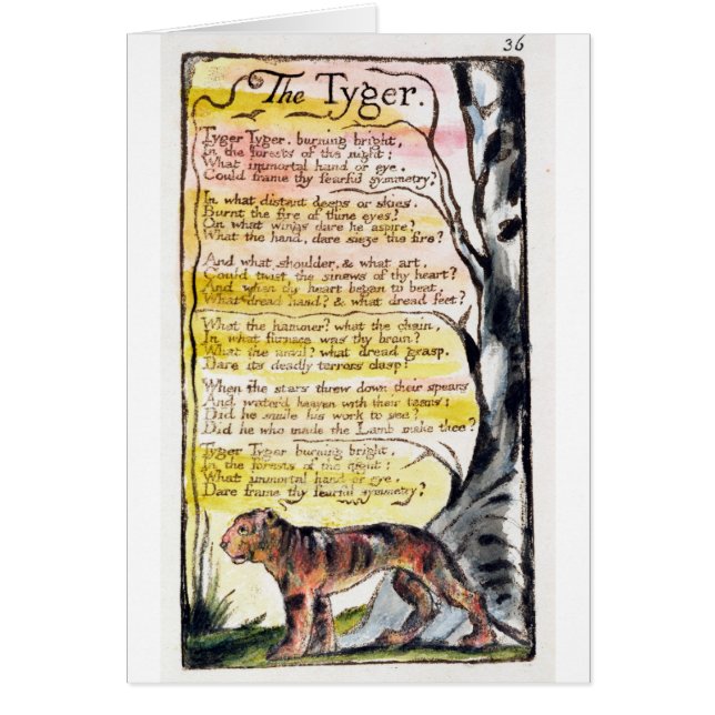 "Das Tyger", Platte 6 (Bentley 42) (Vorne)