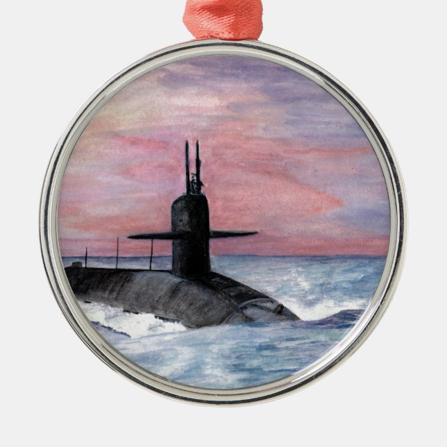 Das U-Boot der Ohio-Klasse Ornament Aus Metall (Vorne)