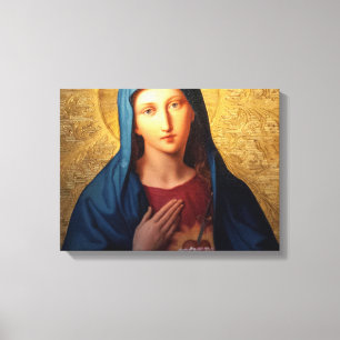 Das unaufdringliche Herz von Maria Leinwanddruck