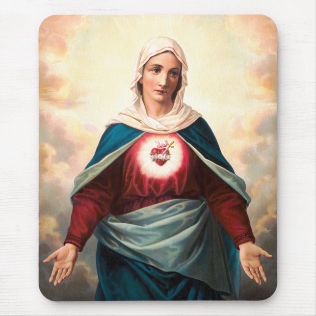 Das unbefleckte Herz Marias Mousepad (Vorne)