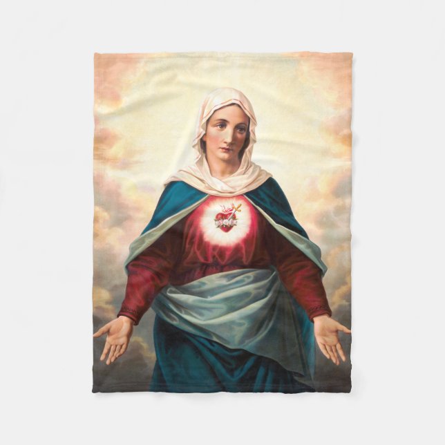 Das unbefleckte Herz Mariens Fleecedecke (Vorderseite)
