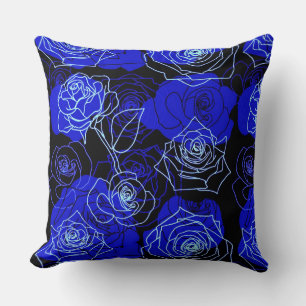 Das unerreichbare blaue Rose-Blumenwirbelkissen Kissen