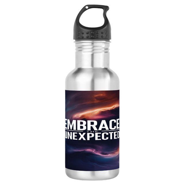 Das Unerwartete verkraften Edelstahlflasche (Vorderseite)