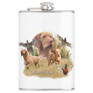 Das ungarische Drahthaar Vizsla Flachmann