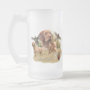 Das ungarische Drahthaar Vizsla Mattglas Bierglas
