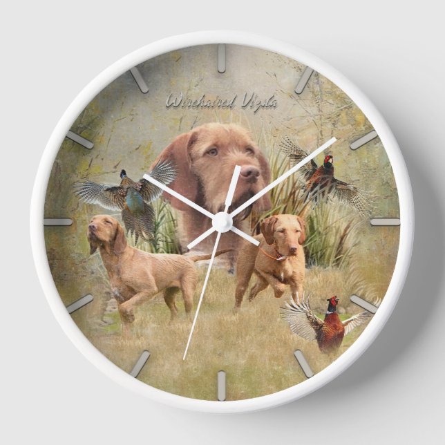 Das ungarische Drahthaar Vizsla Uhr (Vorderseite)