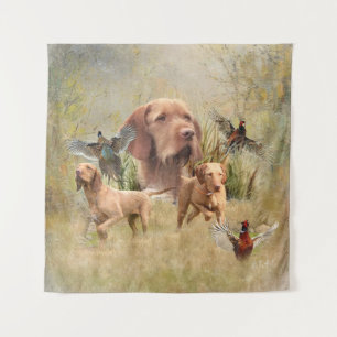 Das ungarische Drahthaar Vizsla Wandteppich