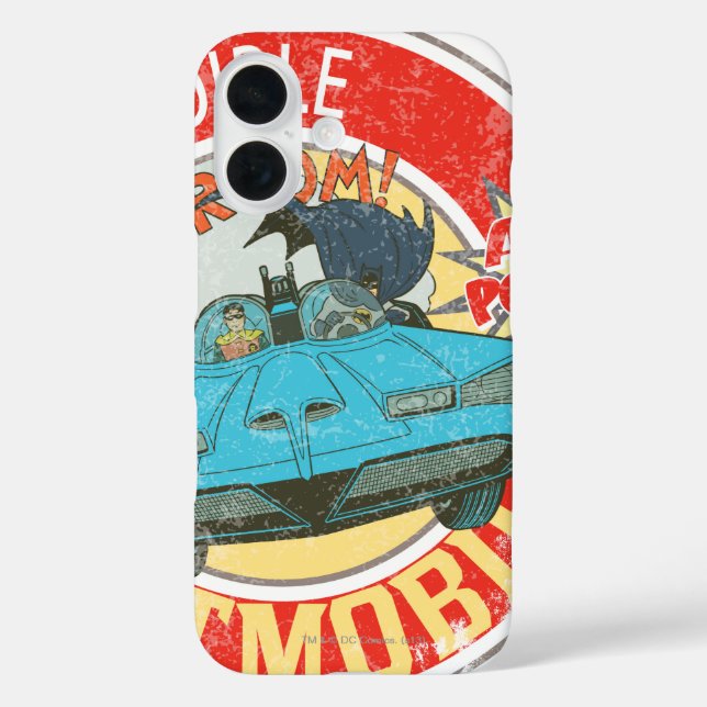 Das unglaubliche Batmobile Symbol iPhone 16 Hülle (Rückseite)