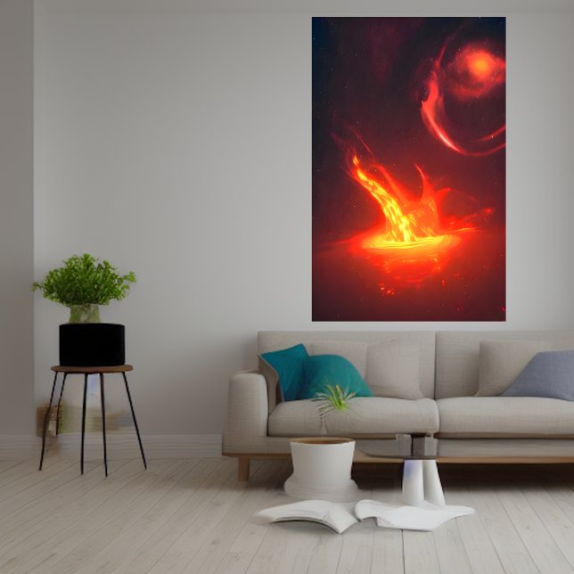 Das Universum brennt | AI Art Poster (Von Creator hochgeladen)