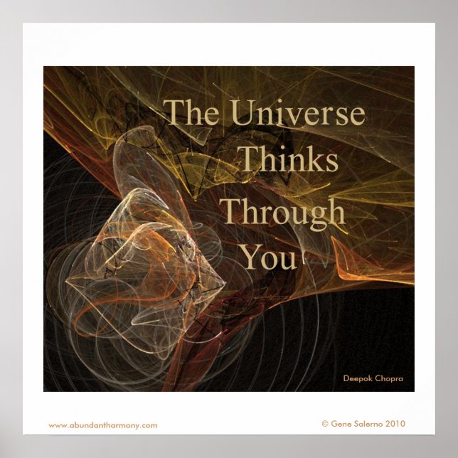 Das Universum denkt durch Sie Poster (Vorne)