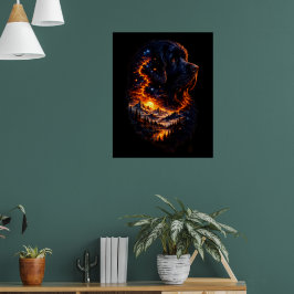 Das Universum in einem Newf Poster